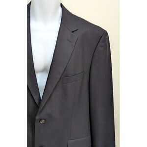 Hugo Boss Mens 44L Guabello Blazer Jacket Navy Blue Super 120's B10tech Suit